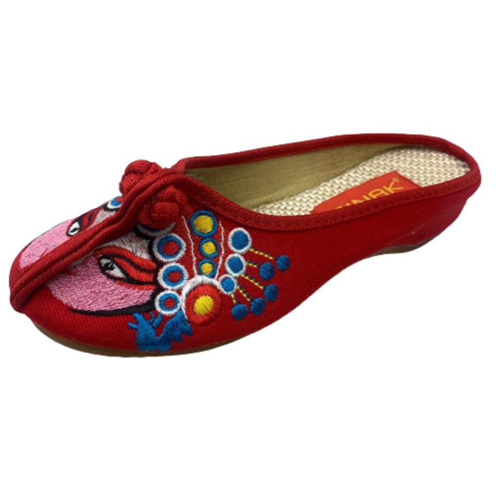 CINAK Embroidered Backless Casual Slippers